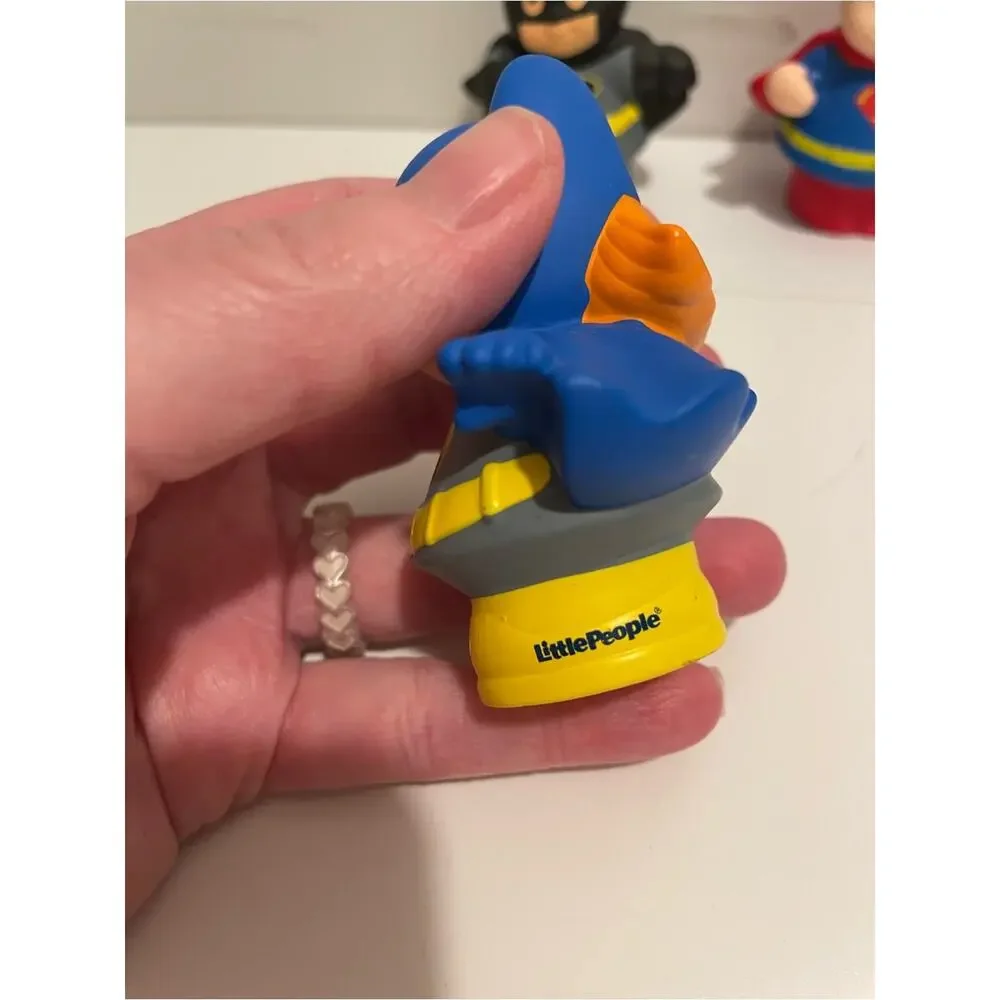 Fisher Price Little People DC Batman Superman Batgirl Superhero Set of 6